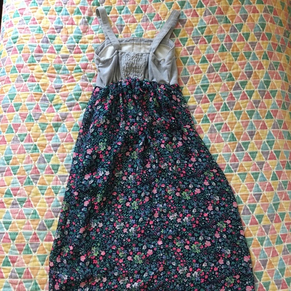 Cherokee girls floral and denim dress - Picture 2 of 5